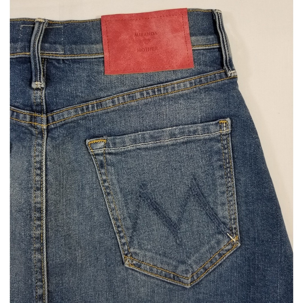 🆕 MOTHER x Miranda Kerr The Snap Down Mini Flare Skirt High Spirits 27 $198 - Picture 10 of 16